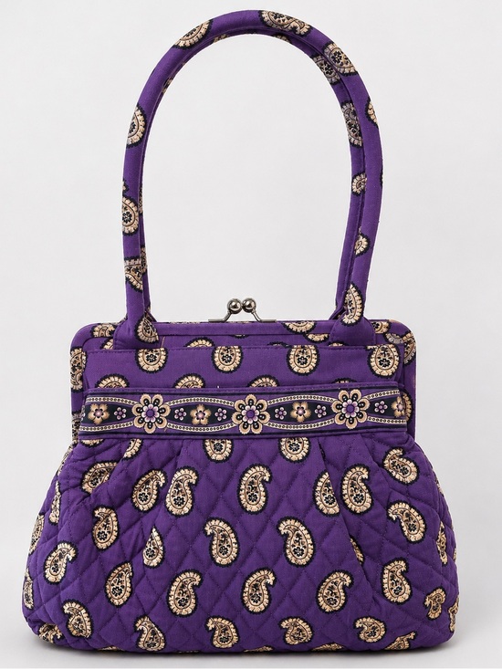 Vera Bradley Handbags - EUC VERA BRADLEY Alice Frame Shoulder Kiss-lock Bag – Simply Violet (2010)